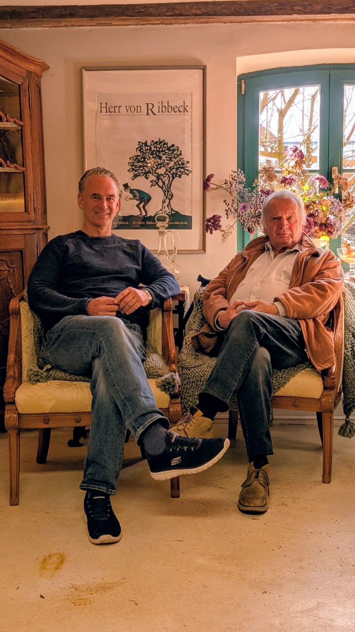 Janko von Ribbeck und sein Vater Friedrich-Carl von Ribbeck in Ribbeck