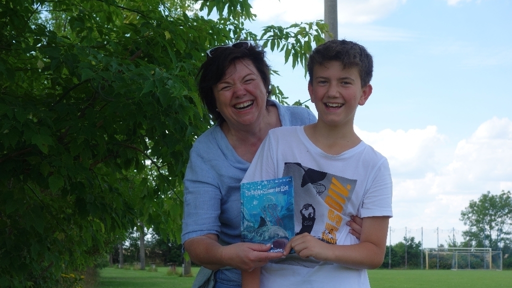 Marina Wesche mit Buchheld Max
